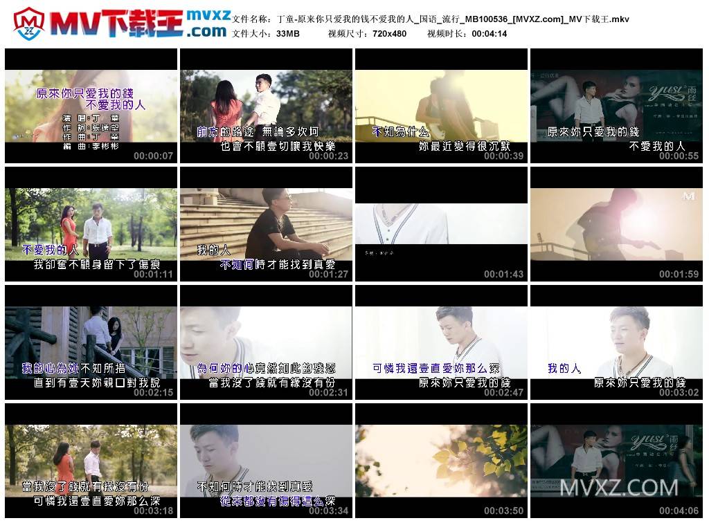 丁童-原来你只爱我的钱不爱我的人_国语_流行_MB100536